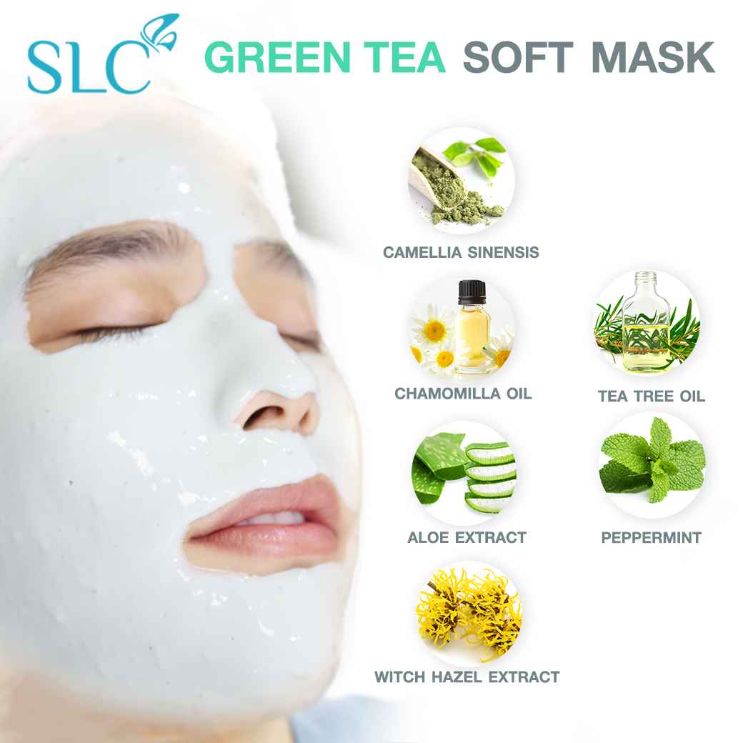 SoftMask_มาสก์ชาเขียว_มาสก์หน้า_Mask face_Green tea Mask