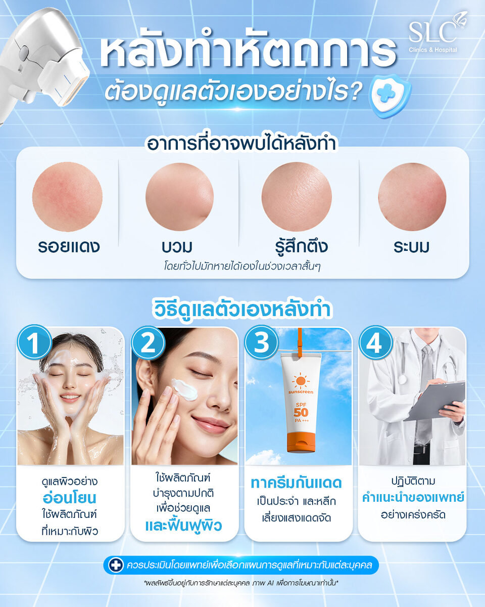 การดูแลตัวเองหลังทำหัตถการ